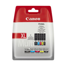CANON PGI-550XL/CLI-551 Cyan, Magenta, Yellow & Black Ink Cartridges - Multipack