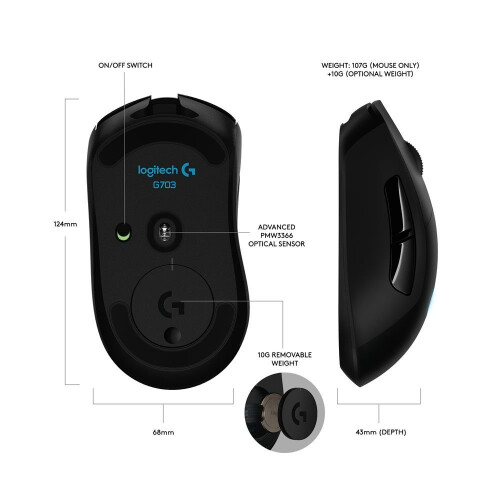 Logitech Logitech G703 Wireless Gaming Mouse 2