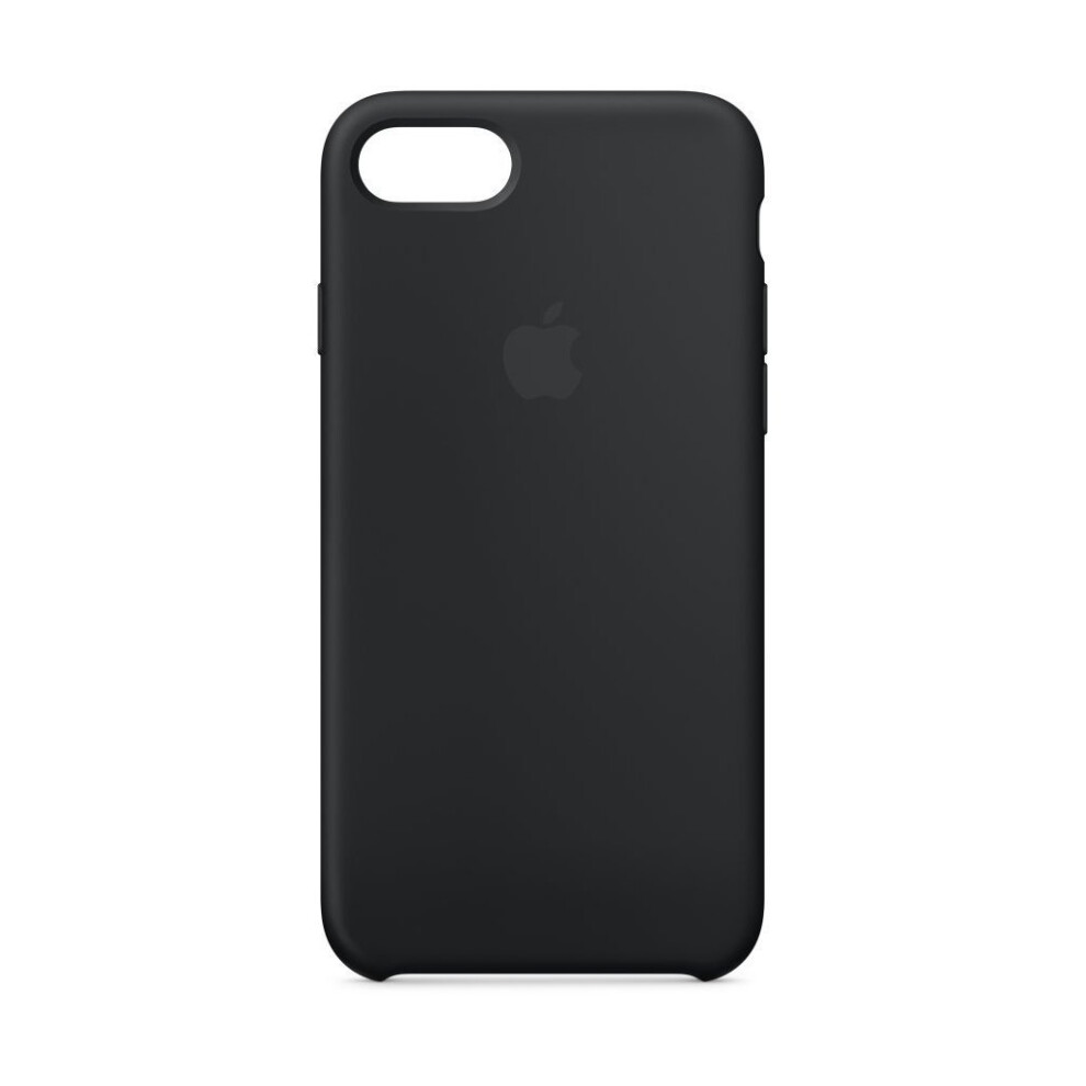 (Black) Apple Silicone Back Cover Case for iPhone 7/8/SE 2020