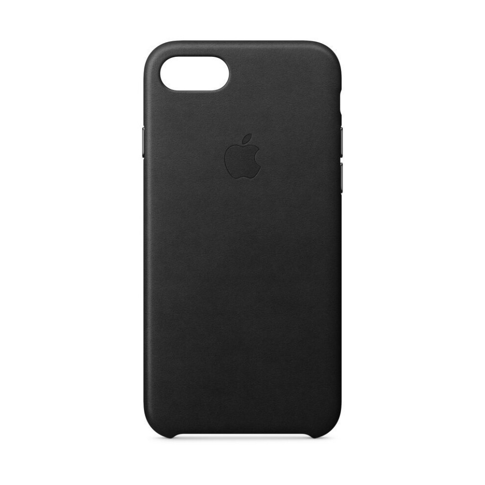 (Black) Apple Leather Back Cover Case for iPhone 8