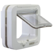 SureFlap Microchip Cat Flap 21cm | White 5-Way Locking Cat Door