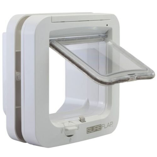 SureFlap Microchip Cat Flap 21cm | White 5-Way Locking Cat Door