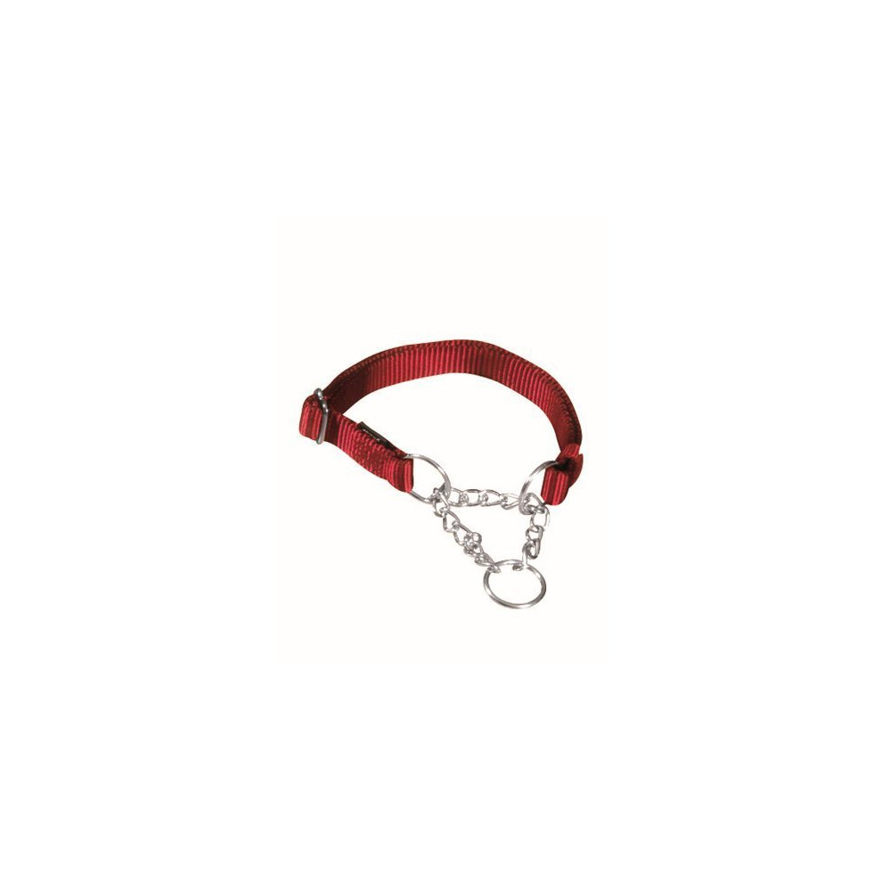 Trixie Premium Semi-choke Dog Collar, Small/medium, Red - Choke Chain Collar -  trixie premium dog red choke chain collar semichoke smallmedium