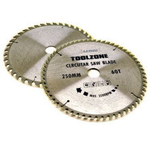 2pc 250mm Tct Circular Saw Blades 40 And 60 Teeth With Adapter Rings - Disc - saw blades circular tct 250mm teeth 40 60 disc 2pc mediumfine finish