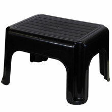 (Black) Multipurpose 40cm Foot Step Up Stool Kitchen Home Children Plastic Toilet Ladder
