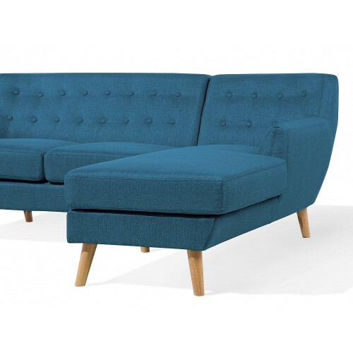 Beliani Upholstered Sofa - Couch - Corner Sofa - Blue - MOTALA 2