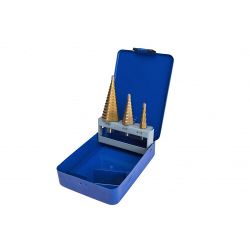 BlueSpot BlueSpot 3 Piece Titanium Coated Step Drill Bit Set 4 - 32mm 20504 1