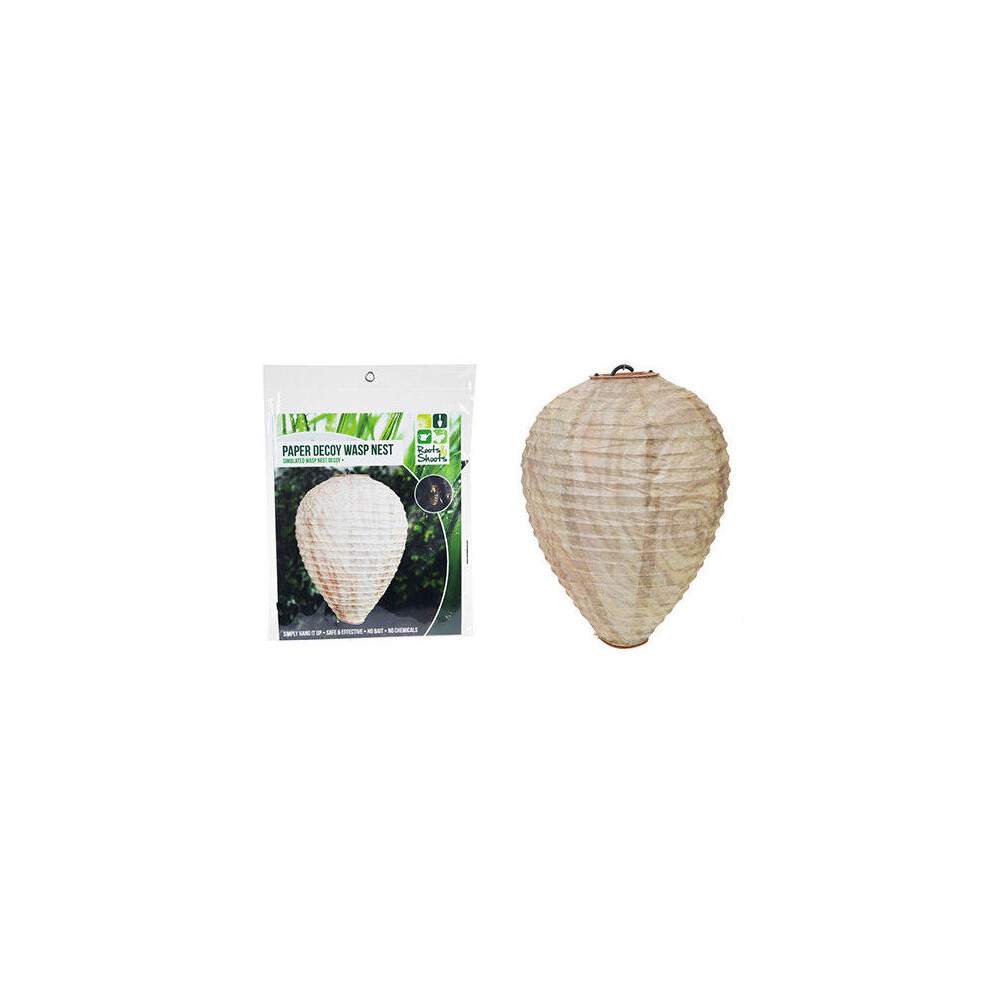Paper Hanging Decoy Wasp Nest - Simulated Wasp and Bee Deterrant