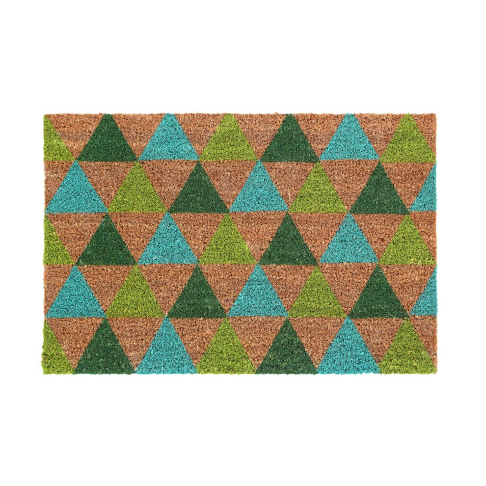 Geo Doormat, PVC Backed Coir, Multi-colour