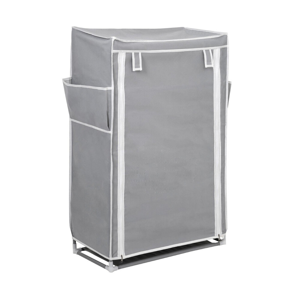 5-Tier Polyester Shoe Rack, Grey