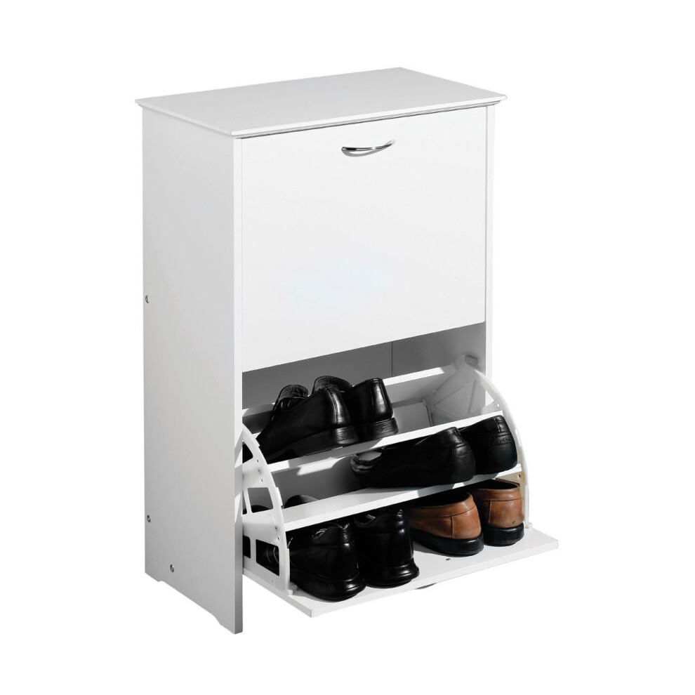Premier Housewares Mdf 2 Drawer Shoe Cupboard, White