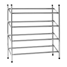4-Tier Extendable Shoe Rack, Chrome