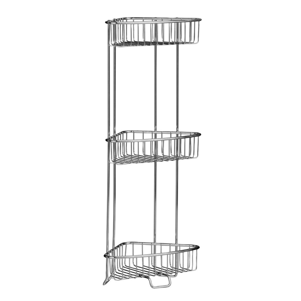 Premier Housewares 3-Tier Corner Storage Caddy, Chrome