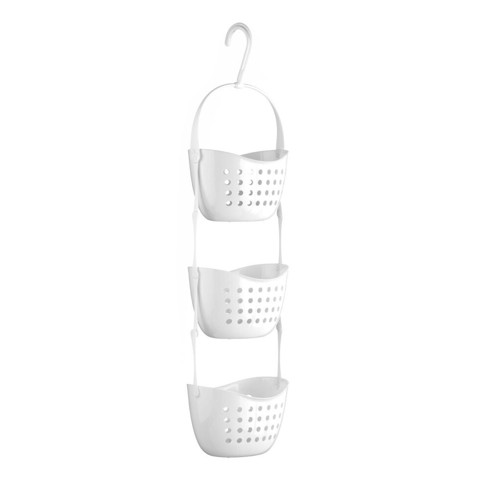 PF-1601488 3-Tier Shower Caddy - White, 83x23x17 cm, Rust-Proof Polypropylene, Organise Your Bathroom