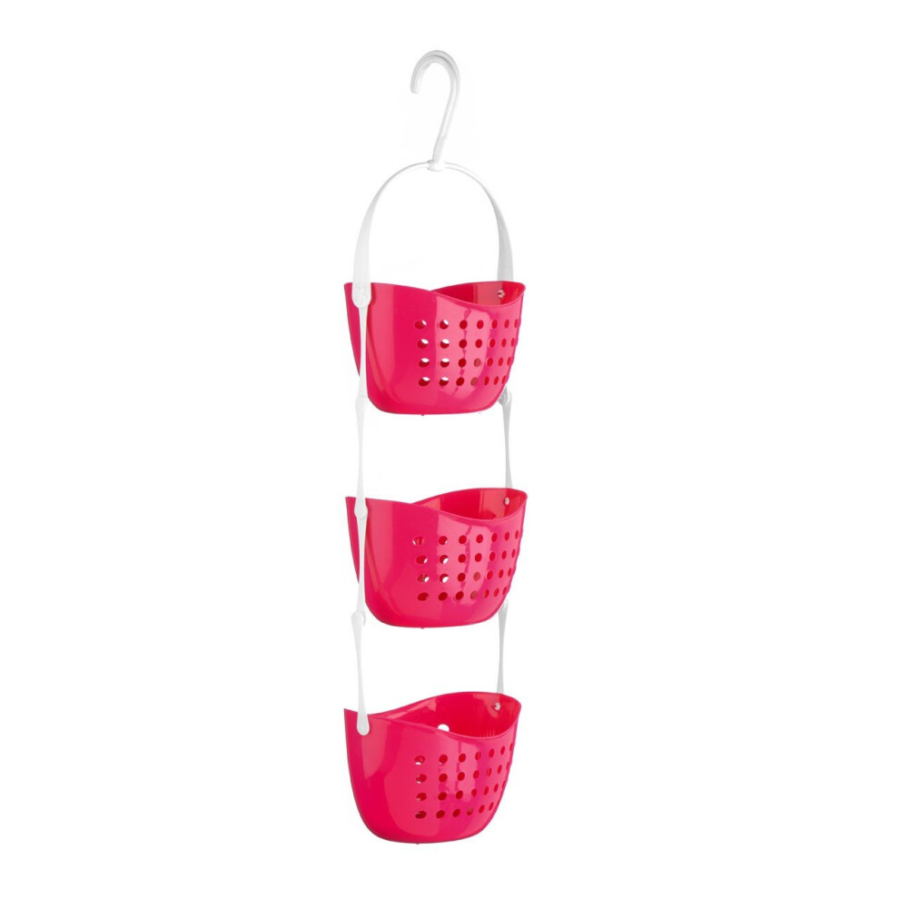 3-Tier Shower Caddy - Hot Pink