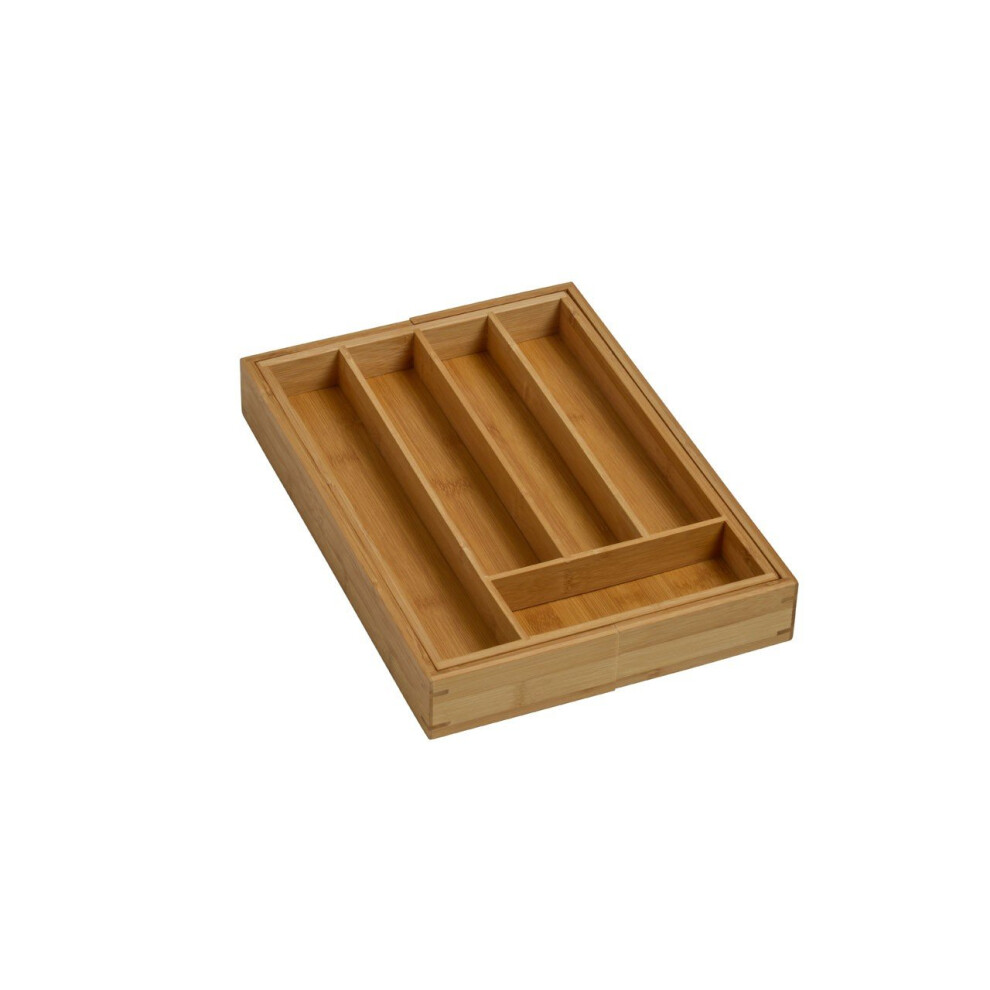 Expandable Cutlery Tray, Bamboo