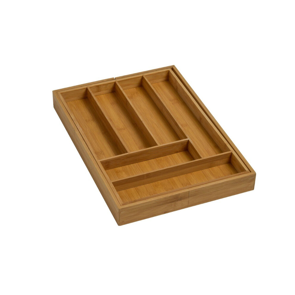 Expandable Cutlery Tray, Bamboo