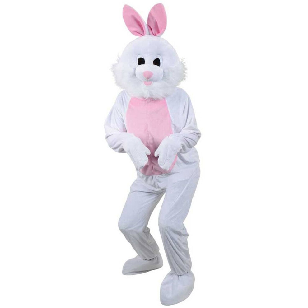 Wicked Costumes White Easter Bunny Rabbit Mascot Fancy Dress Costume Pink,White