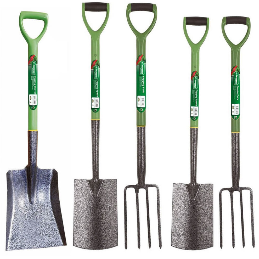 (Digging Spade) Kingfisher Heavy-Duty Steel Digging & Border Gardening Tools