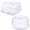 (Square) Plastic Cake Box Carrier Storage Container with Handle Locking Lid Round Square 1