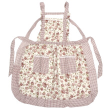 TRIXES Frilly Floral Apron Tabard Kitchen Household Garden