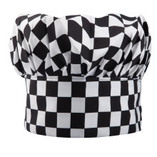 Trixes Black & White Chequered Chef Hat | Adult Fancy Dress Hat