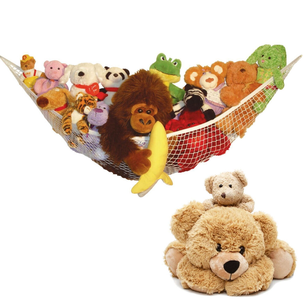 Large Soft Toy Hammock Mesh Net Teddy Bear Keep Baby Childs Bedroom Nursery Tidy