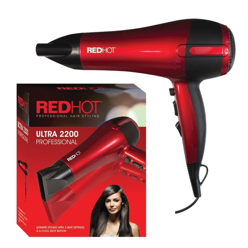 Red Hot 37060 Red Ultra 2200W Professional Hair Dryer