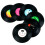 TRIXES Pack of 6 Assorted Retro Vinyl Drink Coasters 3