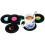TRIXES Pack of 6 Assorted Retro Vinyl Drink Coasters 4