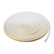 TRIXES White Window Sealing Strip 'D' Shaped 5m | 'D' Shaped Self-Adhesive Sealing Strip