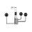 Premier Housewares 3-Hook Over Door Hanger - Black 1