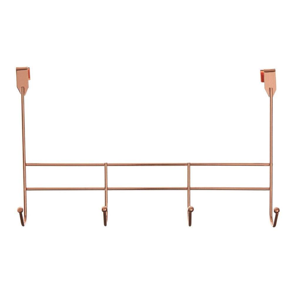 Rose Gold 4-Hook Over Door Hanger | Rose Gold Over Door Hooks
