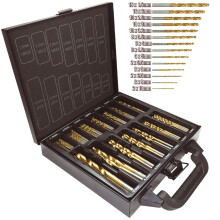Titanium Coated HSS Drill Bit Set 99 Pc Piece and Case Plastic Wood Metal Kit