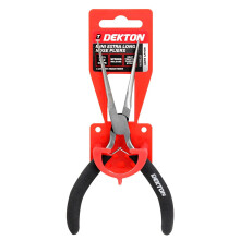Dekton DT20216 Mini Extra Long Nose Pliers, Black/Red