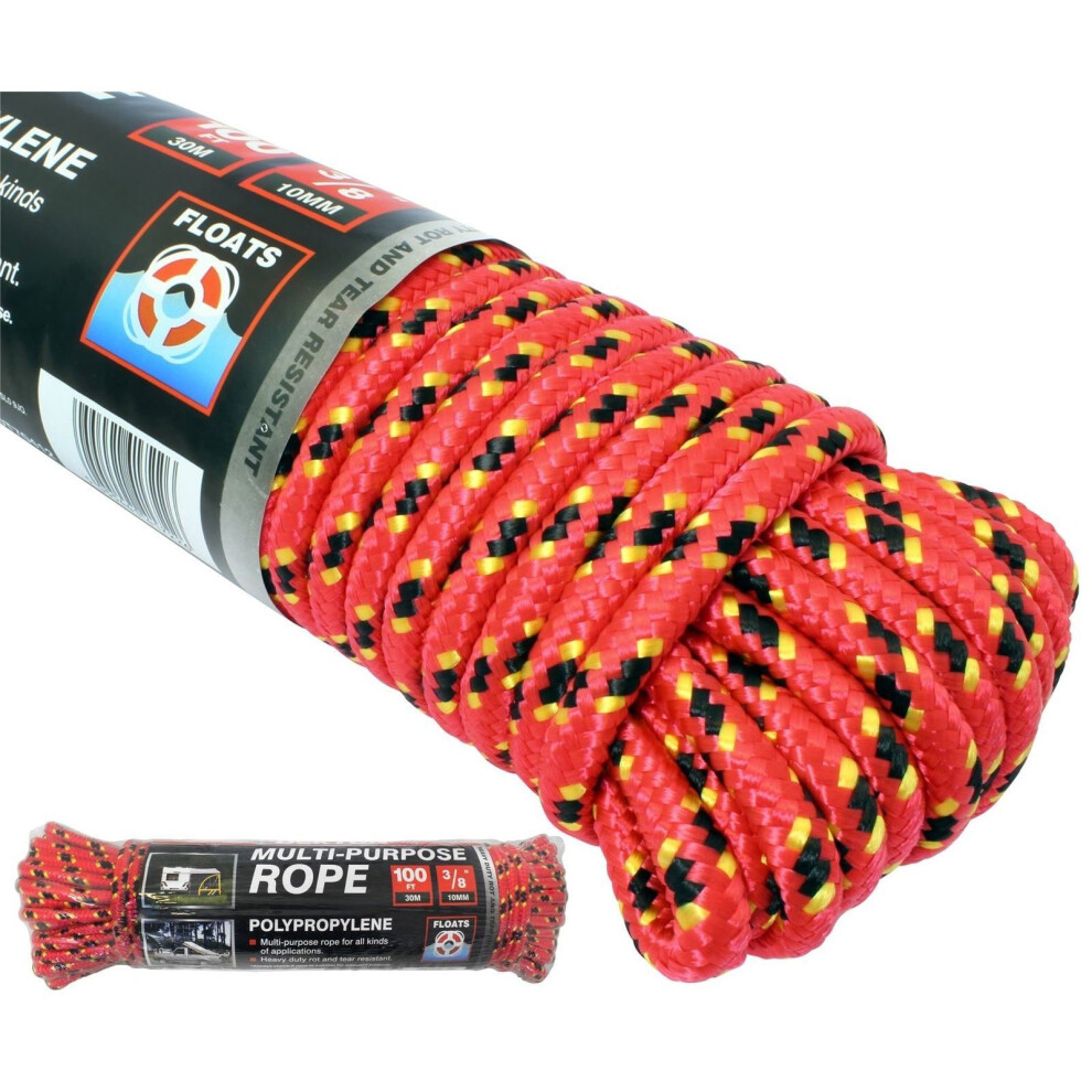 Multipurpose Rope 3/8'' X 100Ft (Red) 5055441417226
