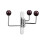 Premier Housewares 3 Hook Wall Hanger - Purple 1