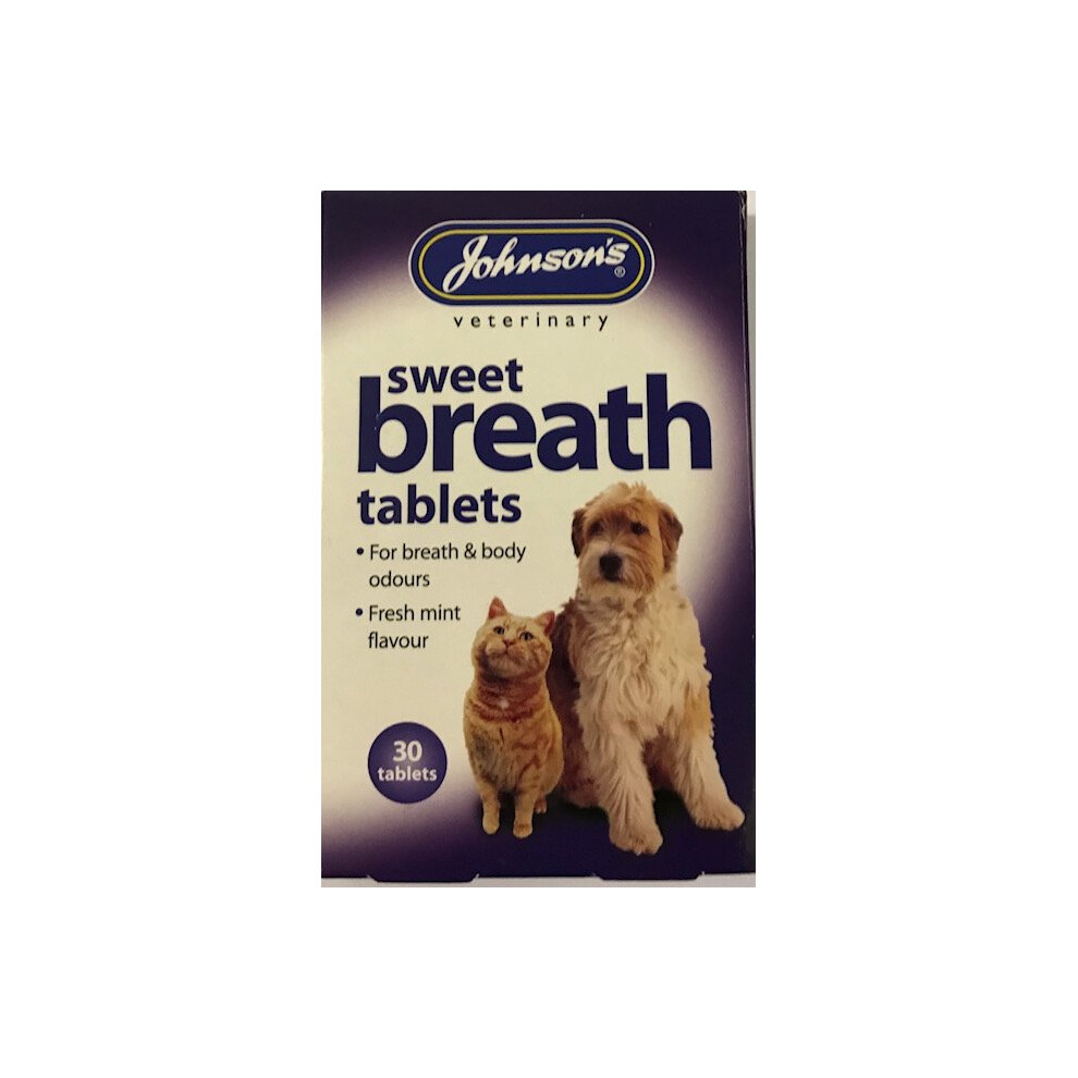 Johnson's Sweet Breath Tablets For Cats And Dogs (30 tablets)