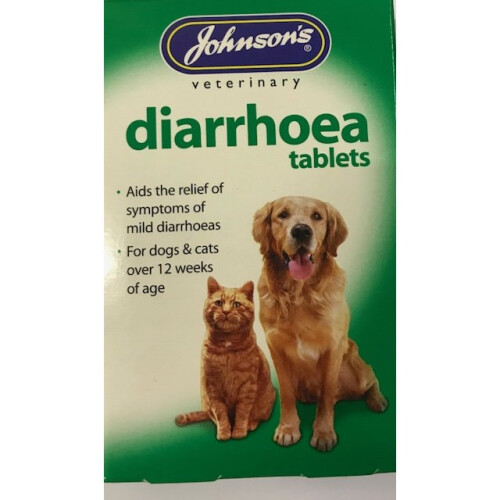 Johnson's Veterinary Johnson's Diarrhoea Relief Tablets for Cats & Dogs (12 tablets)