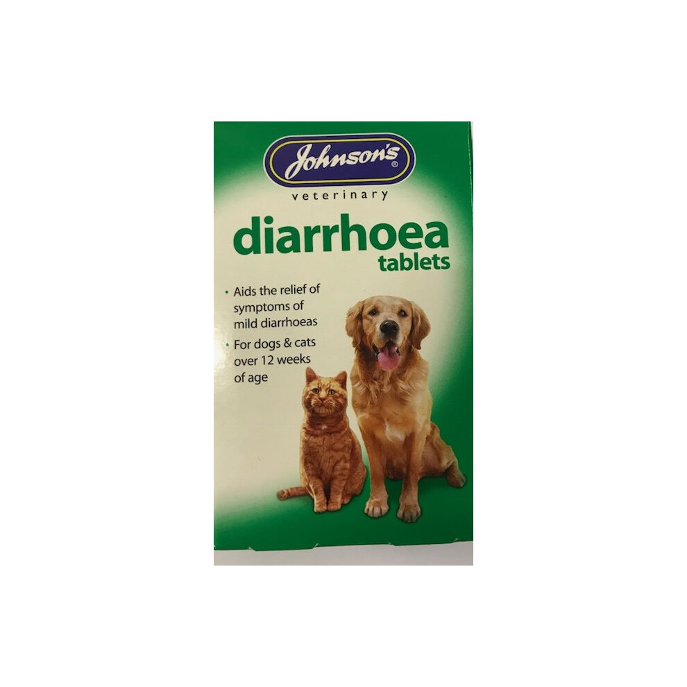 Johnson's Diarrhoea Relief Tablets For Cats & Dogs (12 tablets)