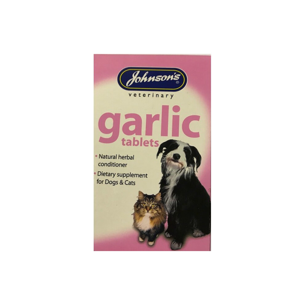 Johnson's Garlic Tablets for Cats & Dogs Natural Conditioner (40 tablets)