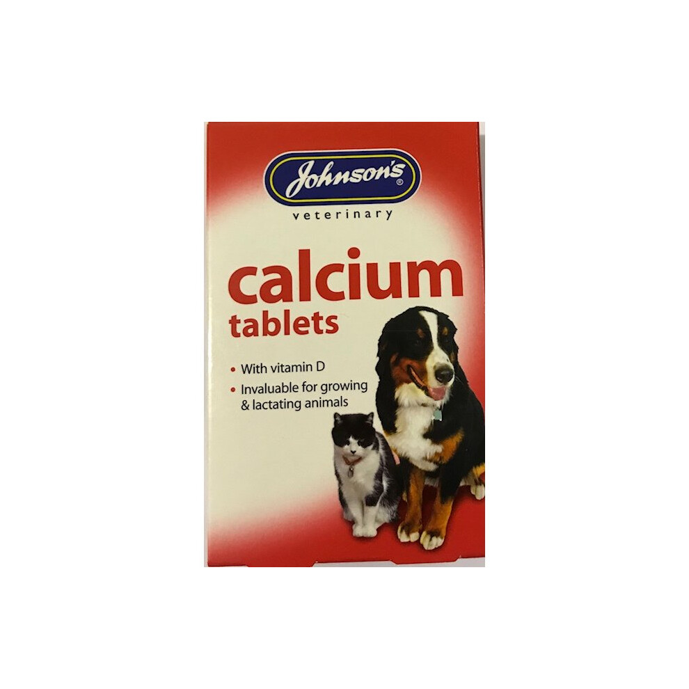 New Johnson's Veterinary Johnson's Vet Calcium & Vitamin D Tablets For Cats & Dogs (40)