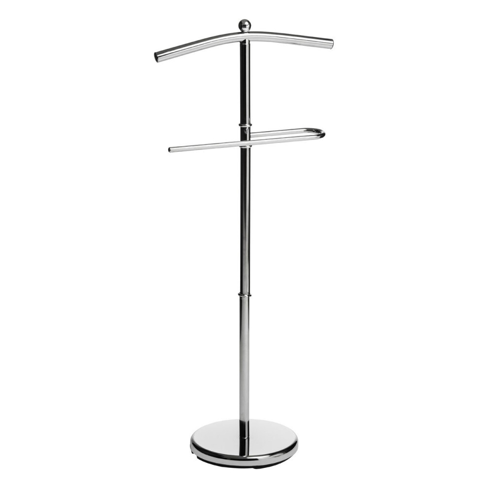 Premier Housewares Chrome Floor Standing Clothes Valet - Silver