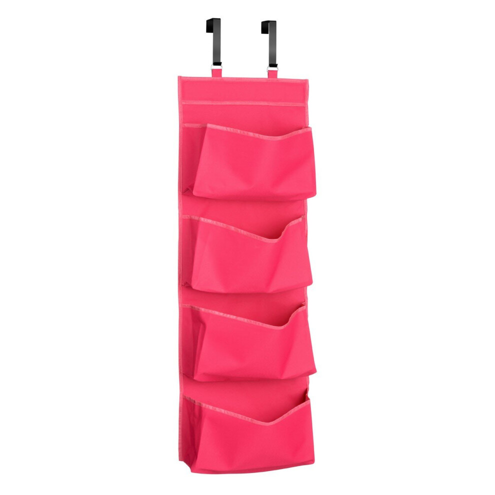 4-Tier Over Door Hanging Organiser - Hot Pink