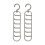Premier Housewares Tie Organiser - Grey, Set of 2 1