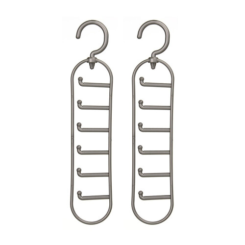 Premier Housewares Tie Organiser - Grey, Set of 2