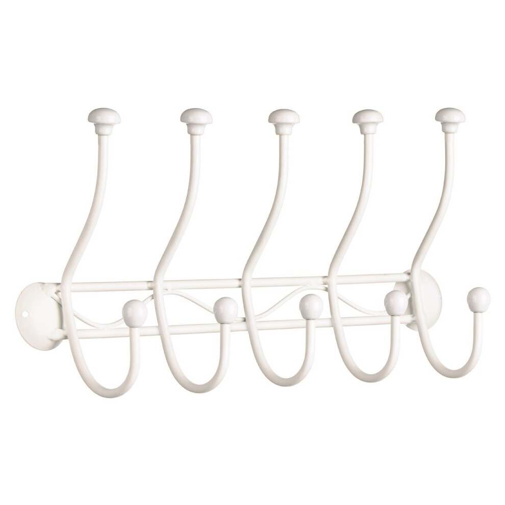 Premier Housewares Chic 10 Hook Hanger - Cream