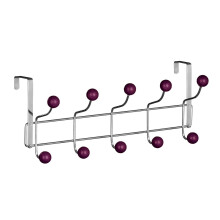 10 Hook Over Door Hanger - Purple