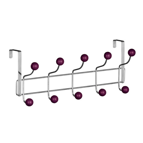 Premier Housewares 10 Hook Over Door Hanger - Purple