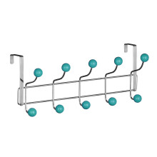 10 Hook Over Door Hanger - Turquoise